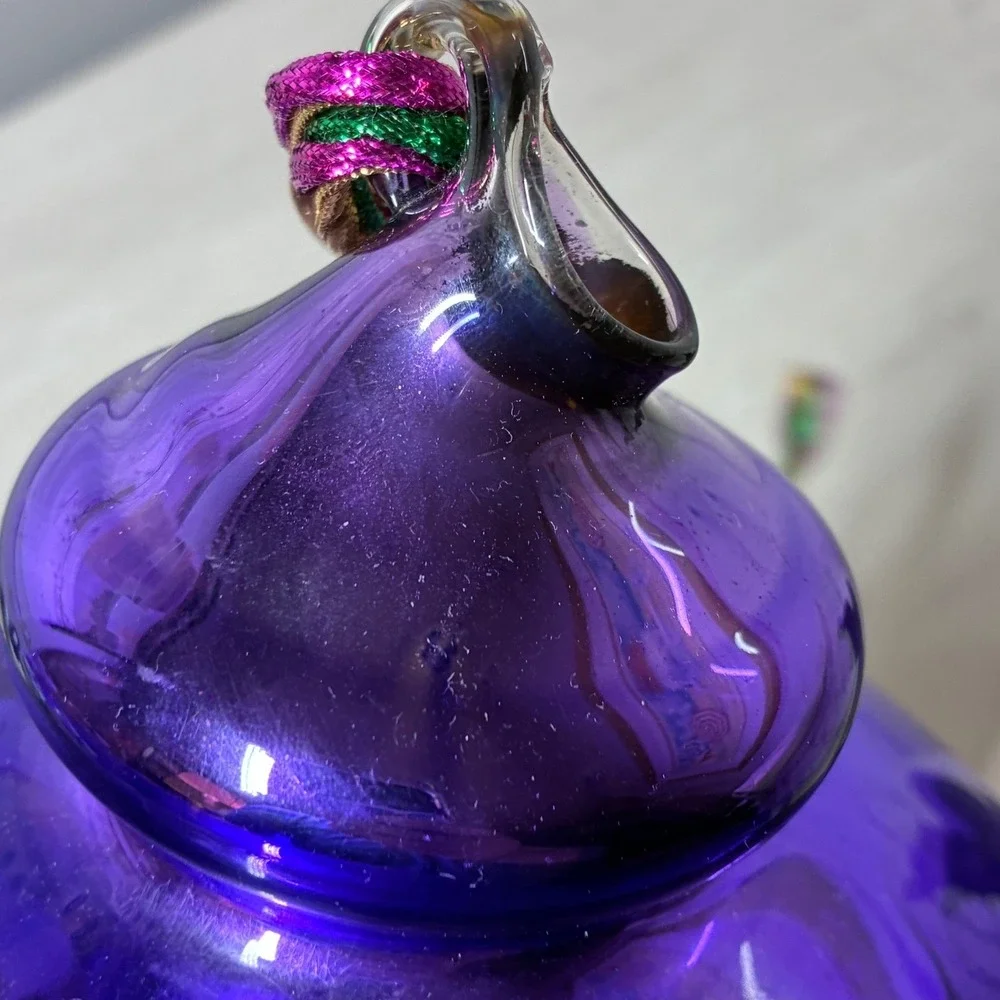 Department 56 Purple Mercury Glass Jumbo Finial Christmas Ornament 17.5